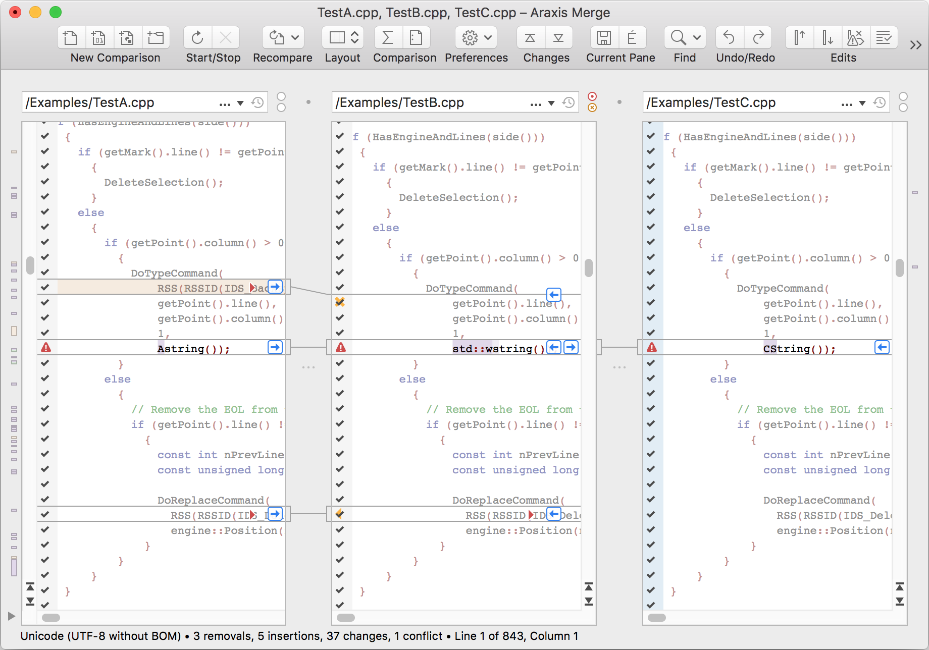 Automatically merged files